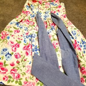 Boutique Floral Print Sundress with Sash